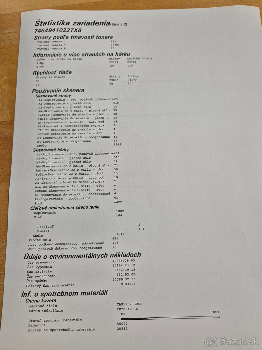 Lexmark MX722ade cierna A4 multifukncia - 29879 stran - 5