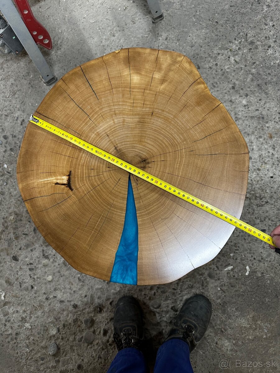 Javorový stôl s epoxidom - 5