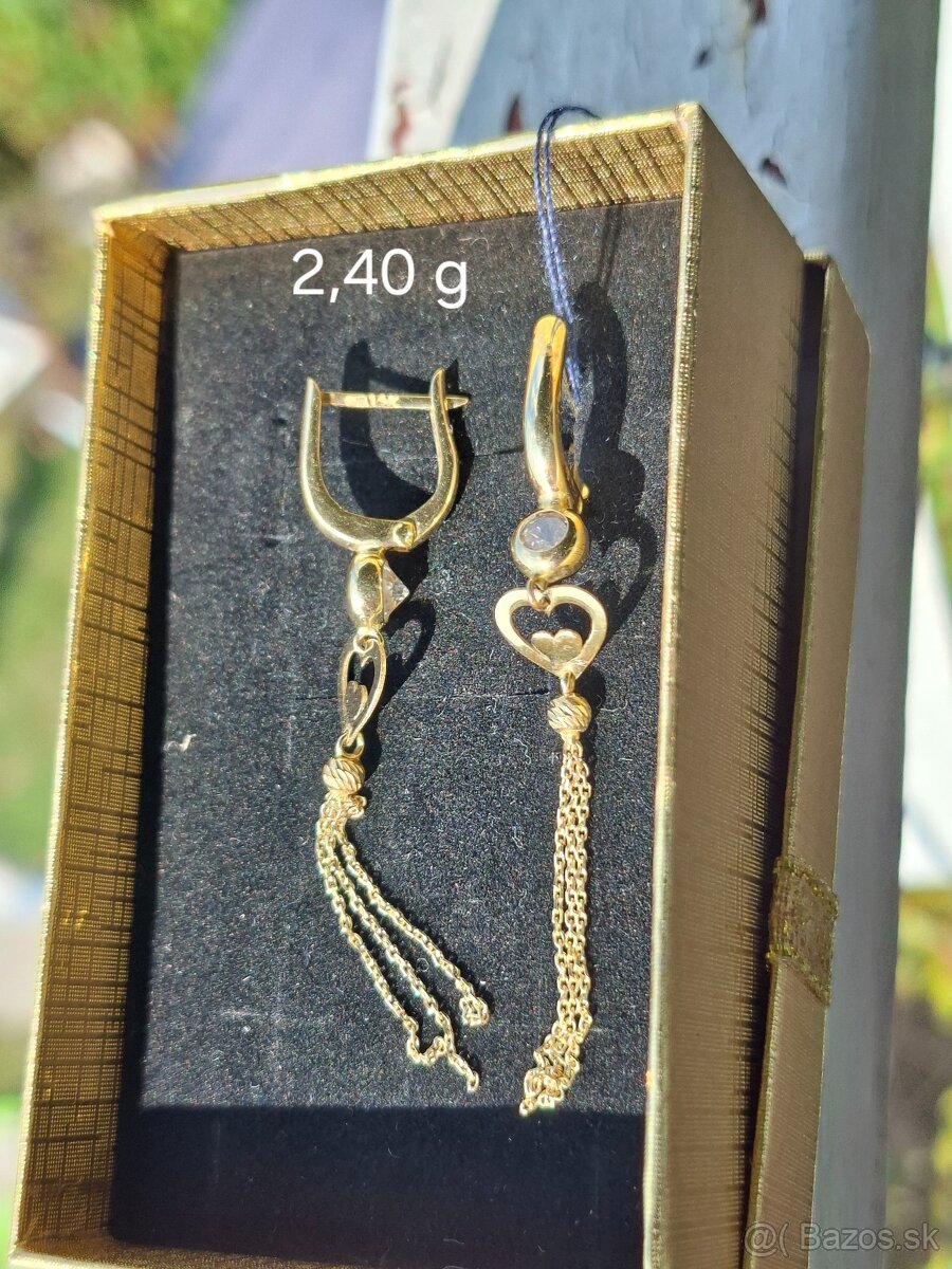 Zlate nausnice retiazkove - 5