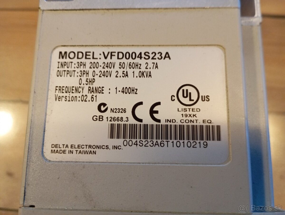 Frekvenčný menič Delta VFD004S23A - 5