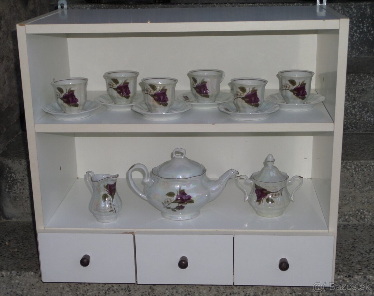 Perleťová porcelánová súprava a iné....... - 5