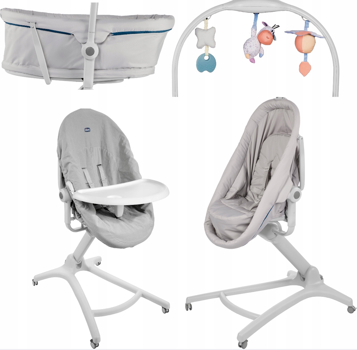Postielka/lehátko/stolička Chicco Baby Hug 4v1 - Glacial - 5