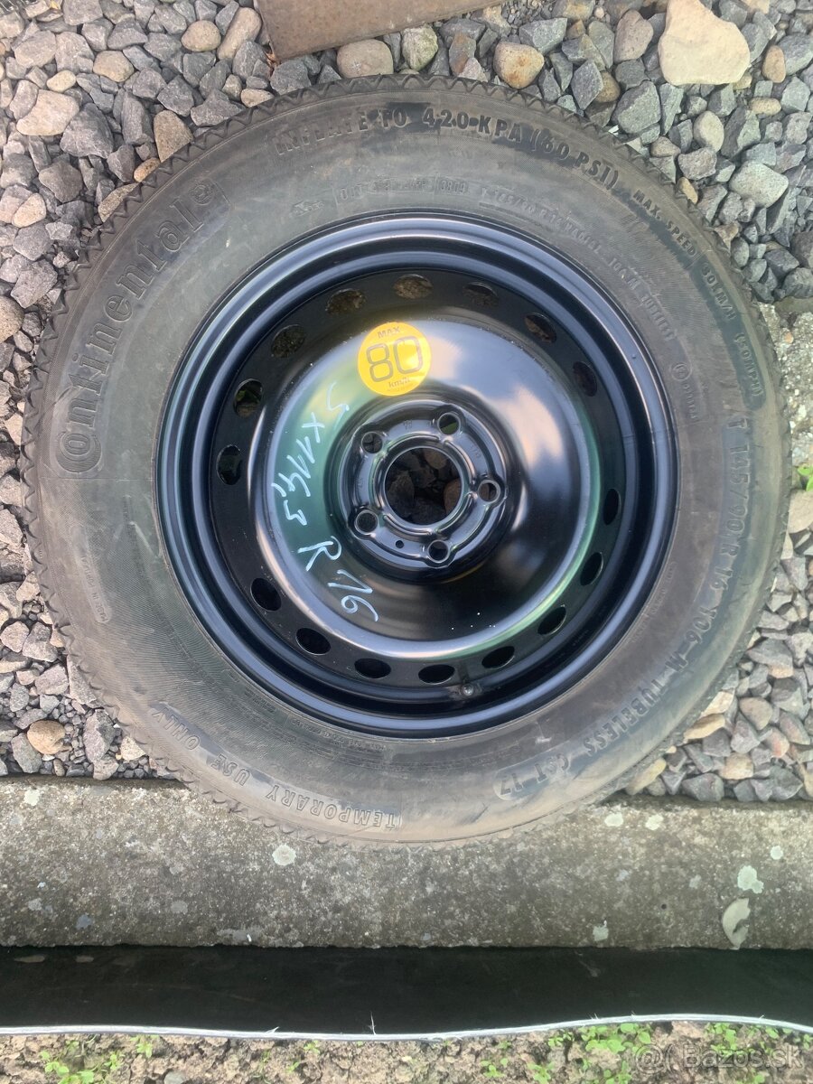 Predám koleso 5x114,3 R117; R16 ako rezervu tenkú - 5