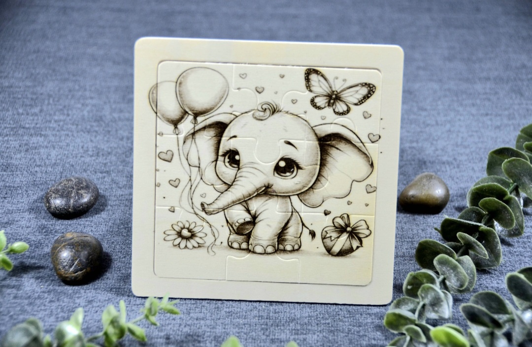 Detské drevené puzzle – roztomilé zvieratká - 5