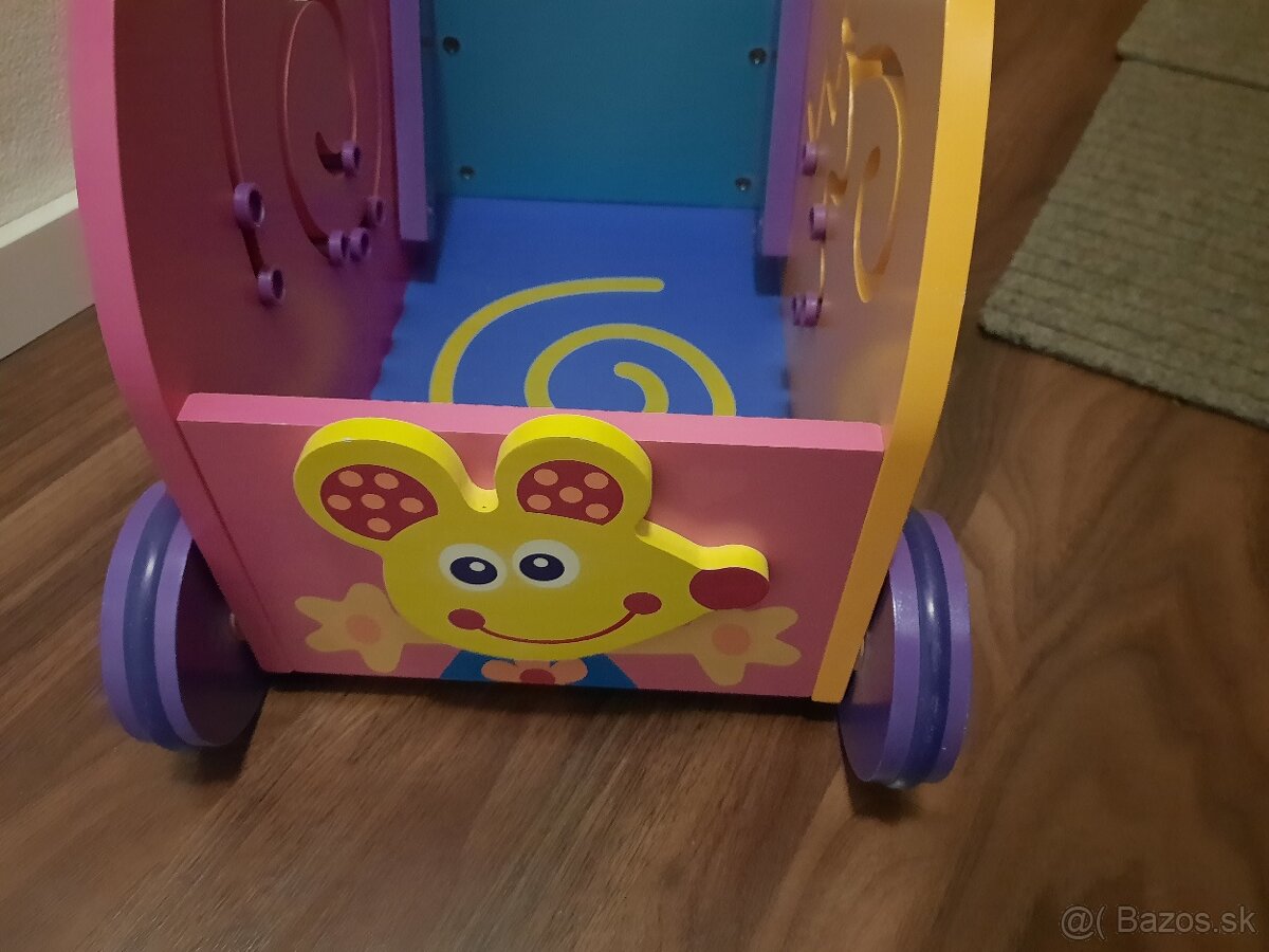 Predám drevený detský vozík Boikido - 5