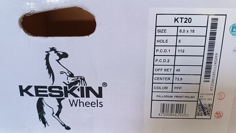 R18 5x112 mm ALU disky čierne MAM (KESKIN) - 5