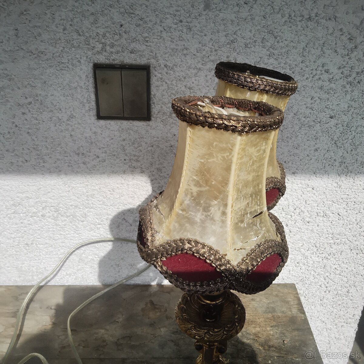 Luxusná Zámocká bronzova Lampa funkčná - 5