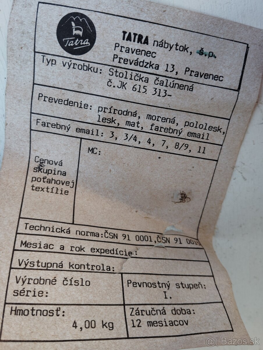 Drevená stolička -TATRA nábytok - 5