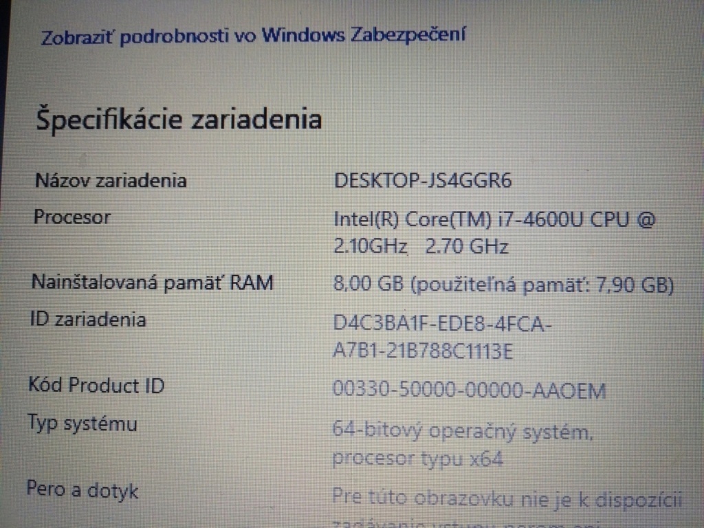 predám HP elitebook 820 G1 ,Intel® Core™ i7 ,8gb ram ,ssd - 5