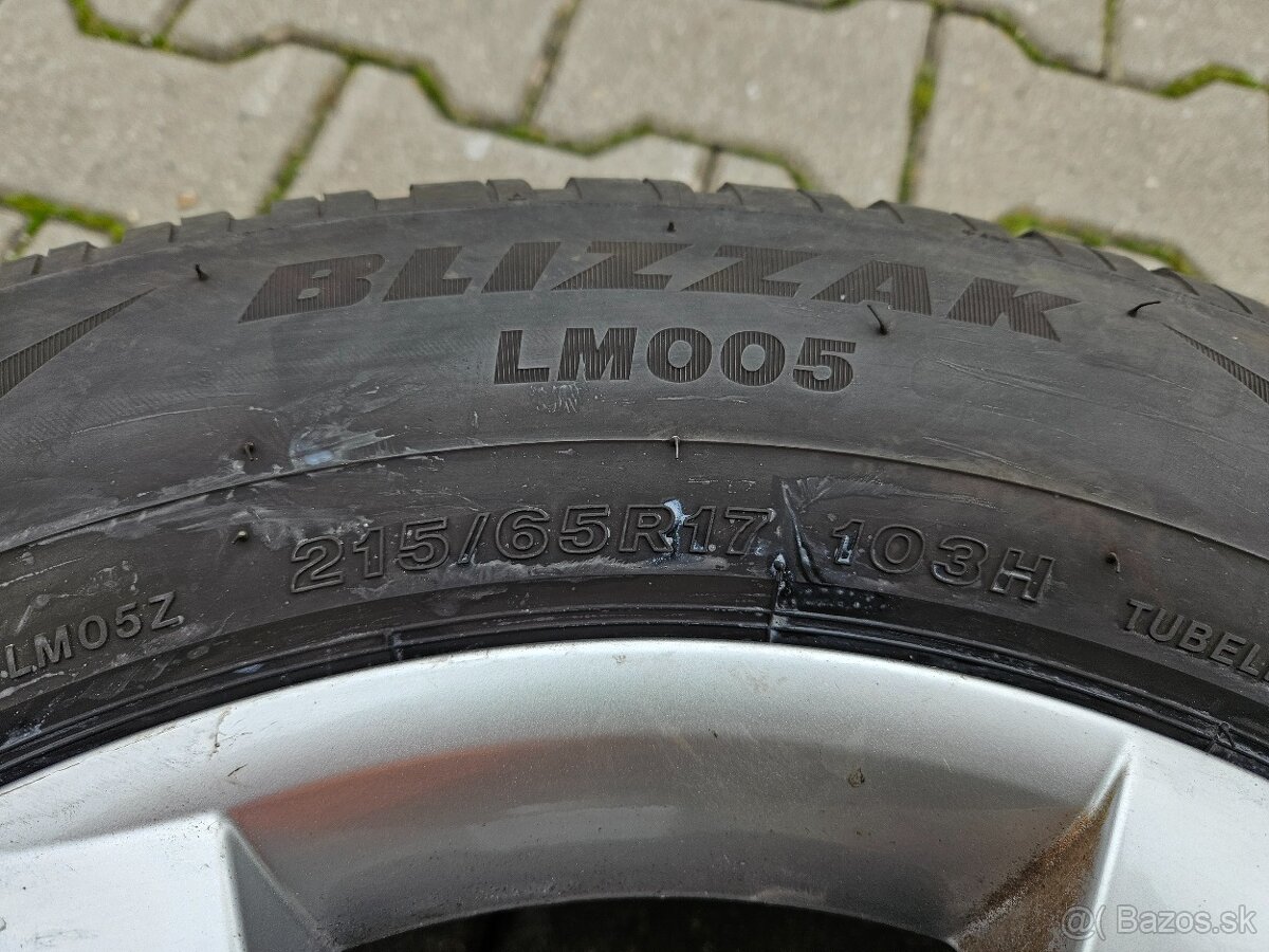 ALU DISKY SKODA RATIKON ORIGINAL R17+ZIMNÉ PNEU BRIDGESTONE - 5