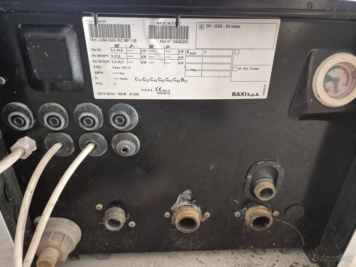 Predám kondenzačný plynový kotol BAXI - 5