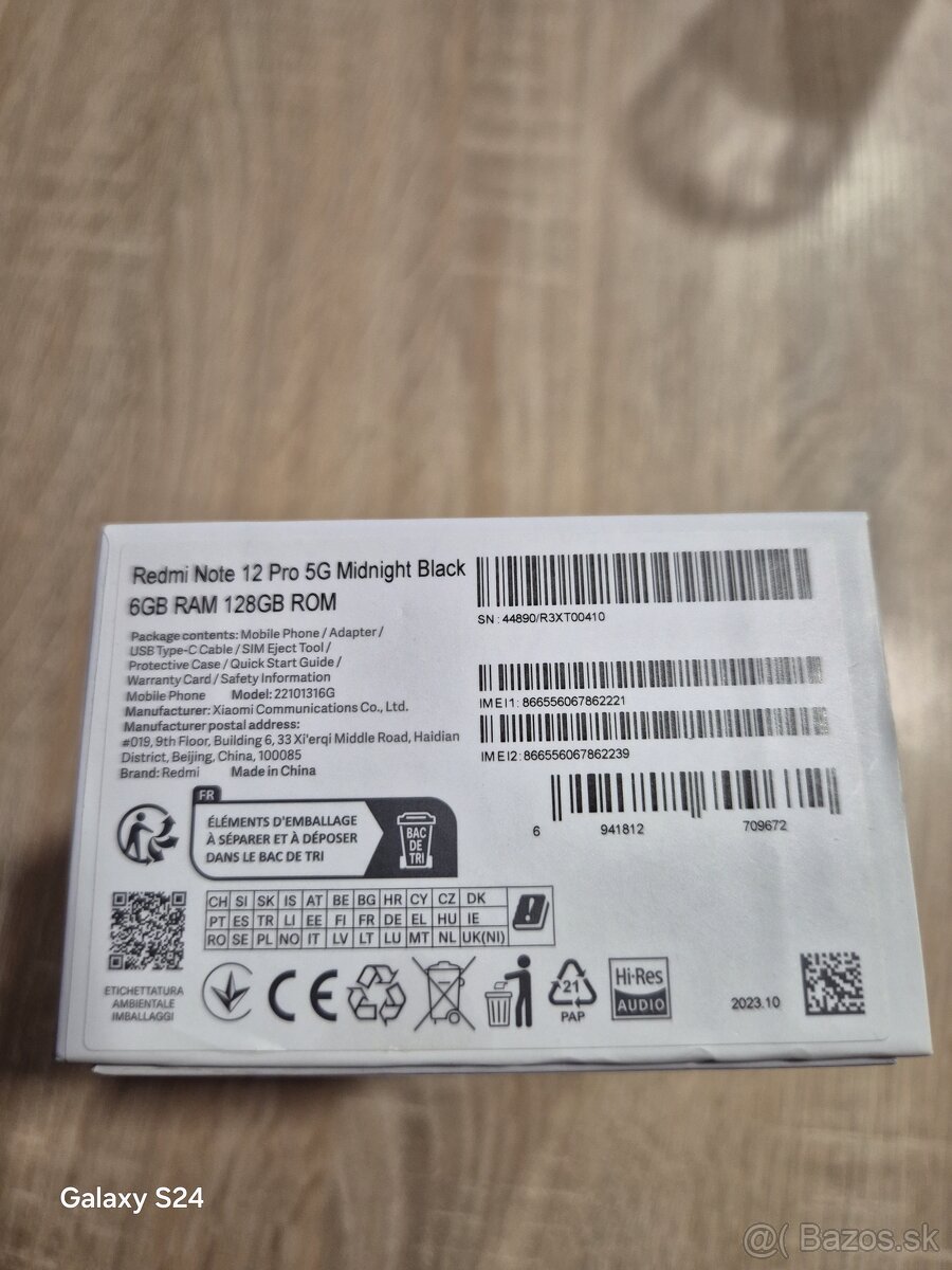 Predam Xaomi redmi note 12 Pro 5G - 5