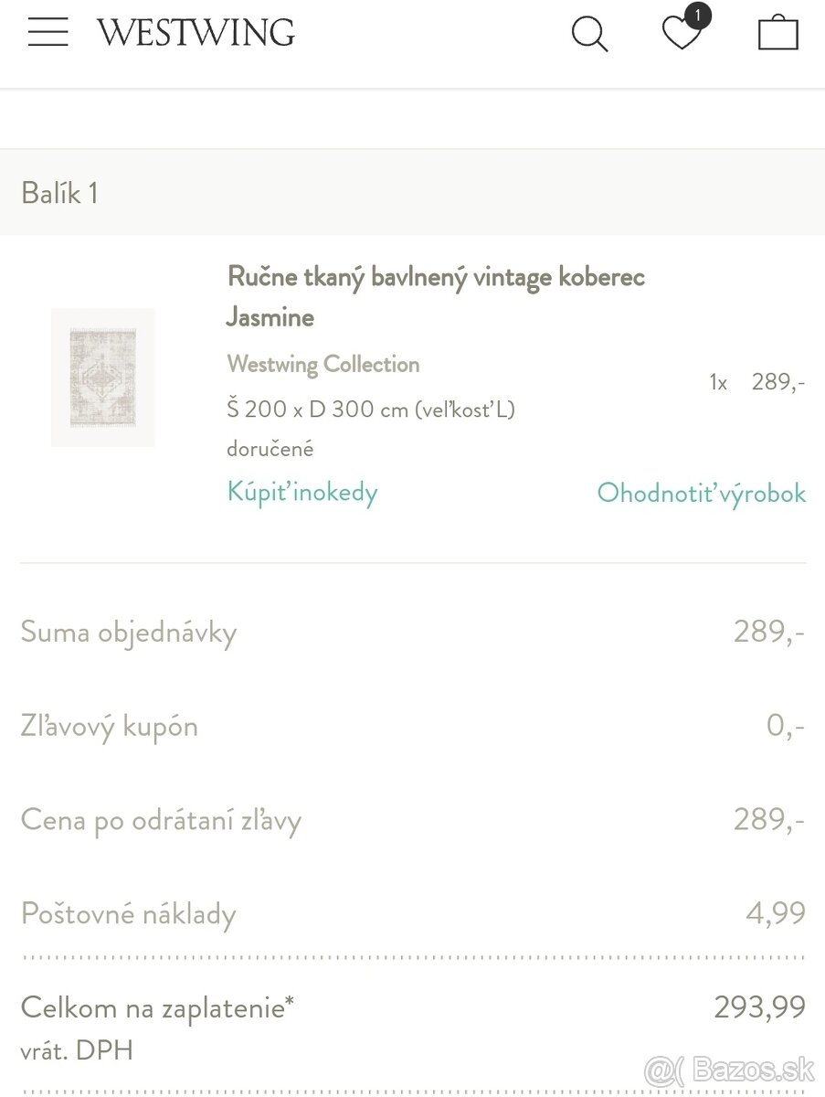 Rucne tkany bavlneny vintage koberec - 5