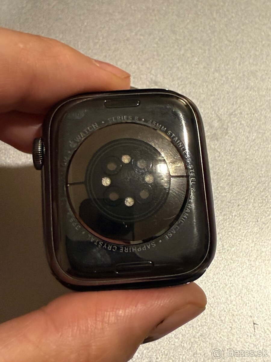 Apple Watch 8 Stainless steel ESIM 45mm,batéria 100% - 5