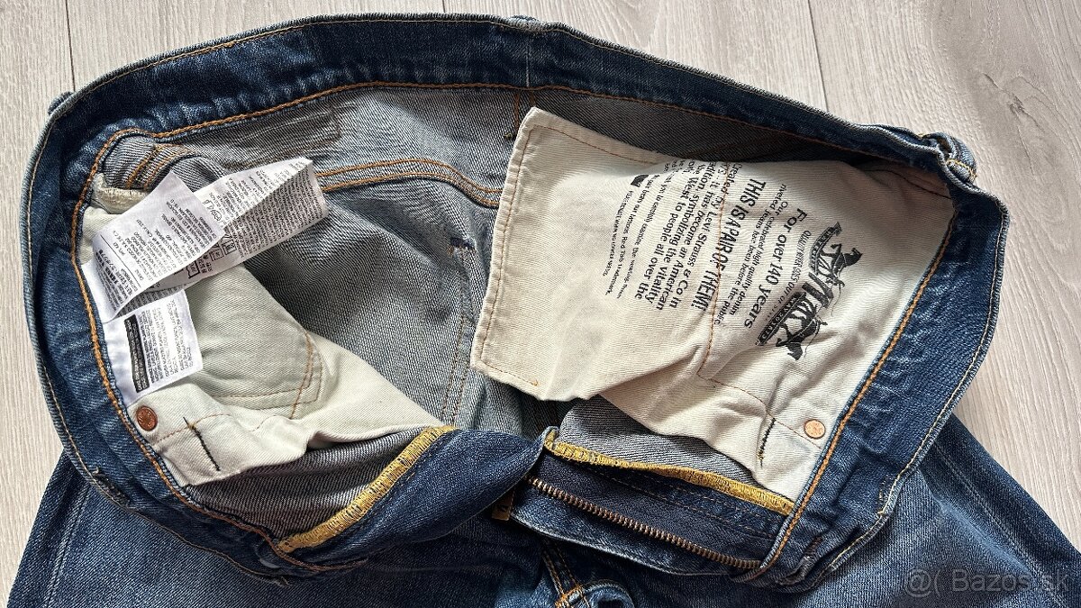 Pánske,kvalitné džínsy LEVIS 504 - veľkosť 32/32 - 5