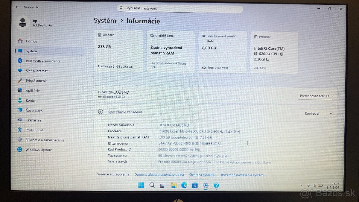 predaj ELITEBook 820 G3 B - 5