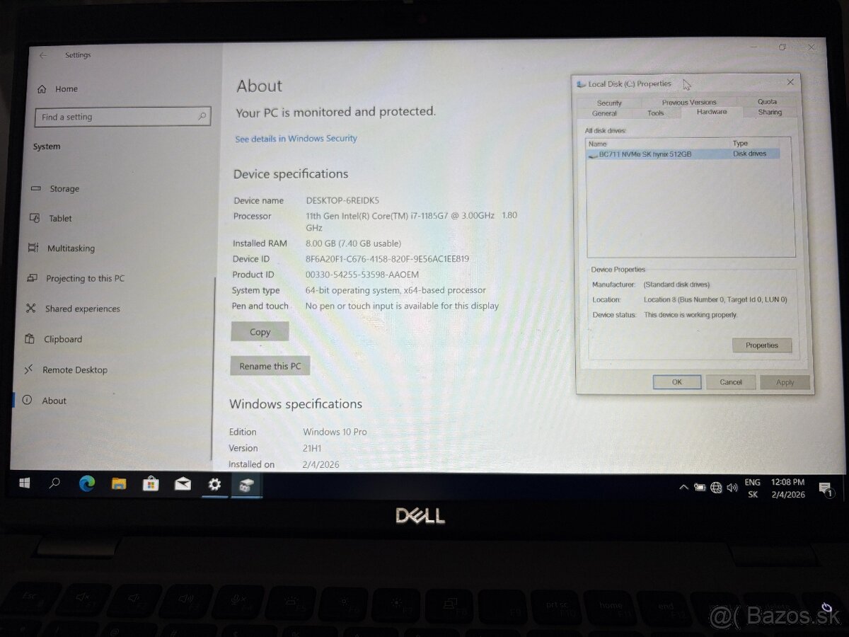 DELL Latitude 5520 - 14"/ i7/512gb/8gb RAM - 5