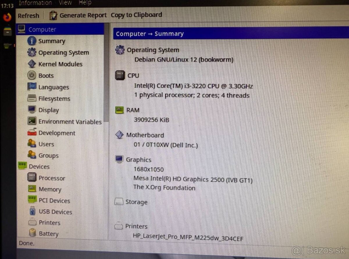 Počítač Dell s LINUXOM / i3-3220 / 4GB RAM / 500GB HDD - 5