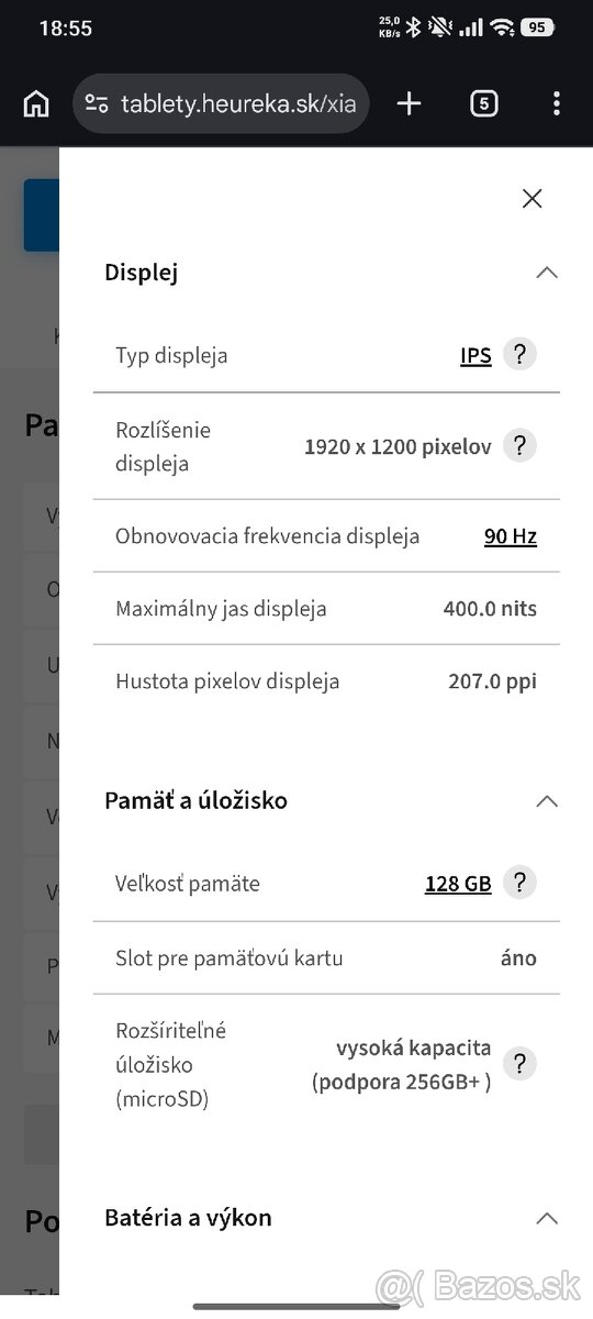 Predám tablet Redmi pád se - 5