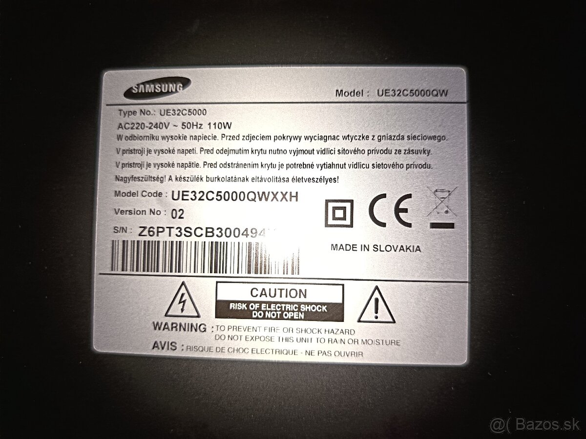 Predám Samsung UE32C5000QW - 5