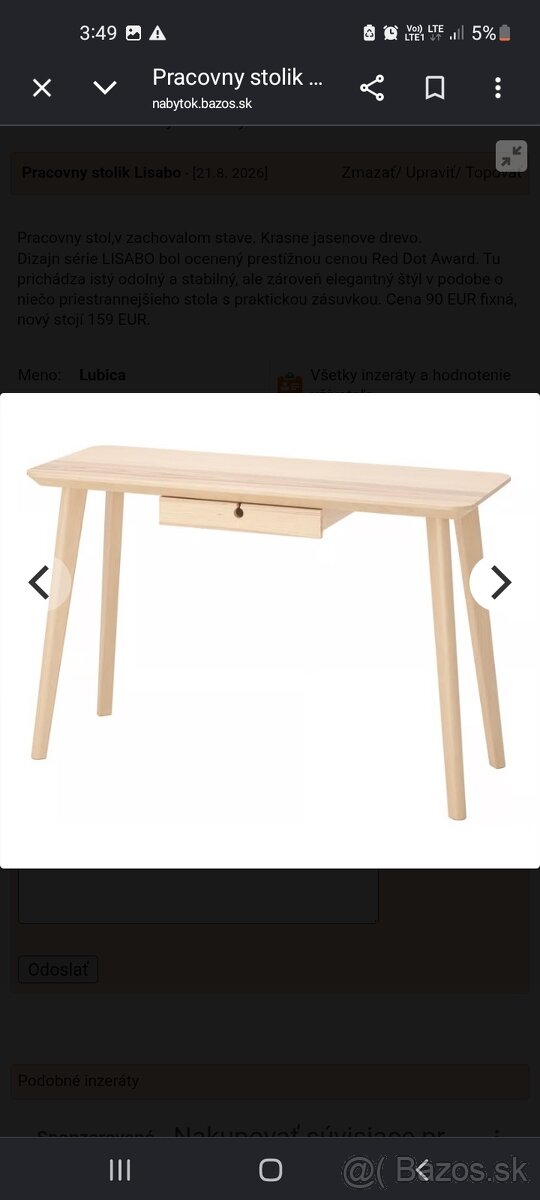 Stol ikea Lisabo - 5