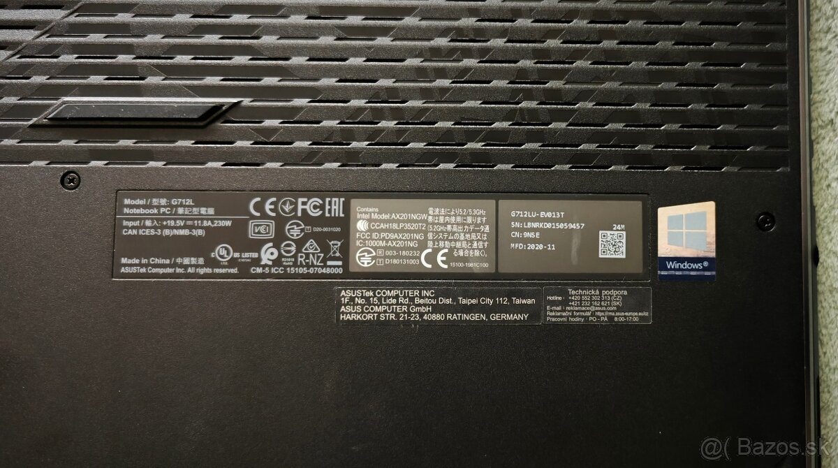 Predám NB Asus ROG Strix G17 G712LU v perfektnom stave - 5