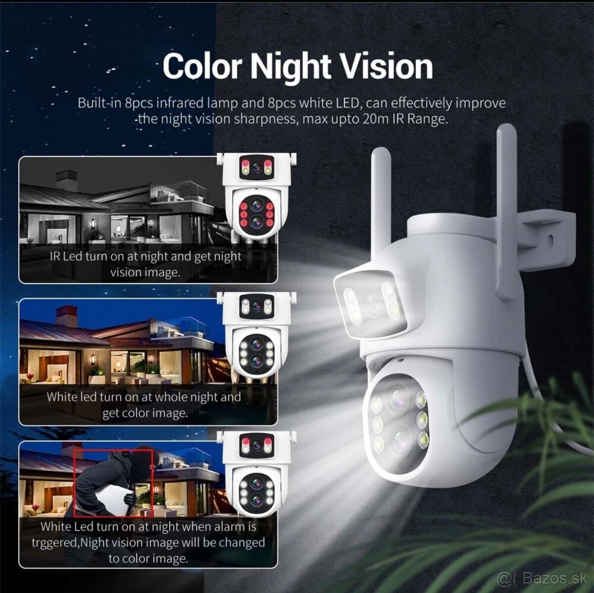 Wifi vonkajšia kamera 10MP, 10x zoom, Nová - 5