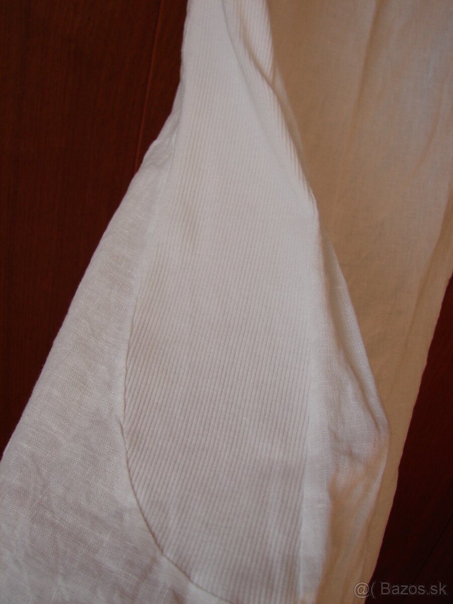Biele ľanové šaty - 5