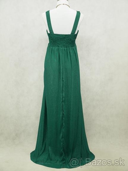 Dlhe zelene spolocenske saty, velkost 36-38 - 5