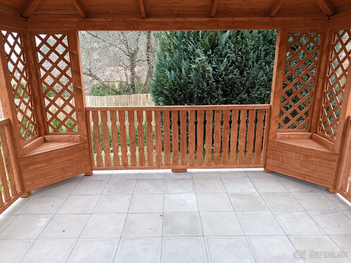 Záhradný drevený altánok - 5