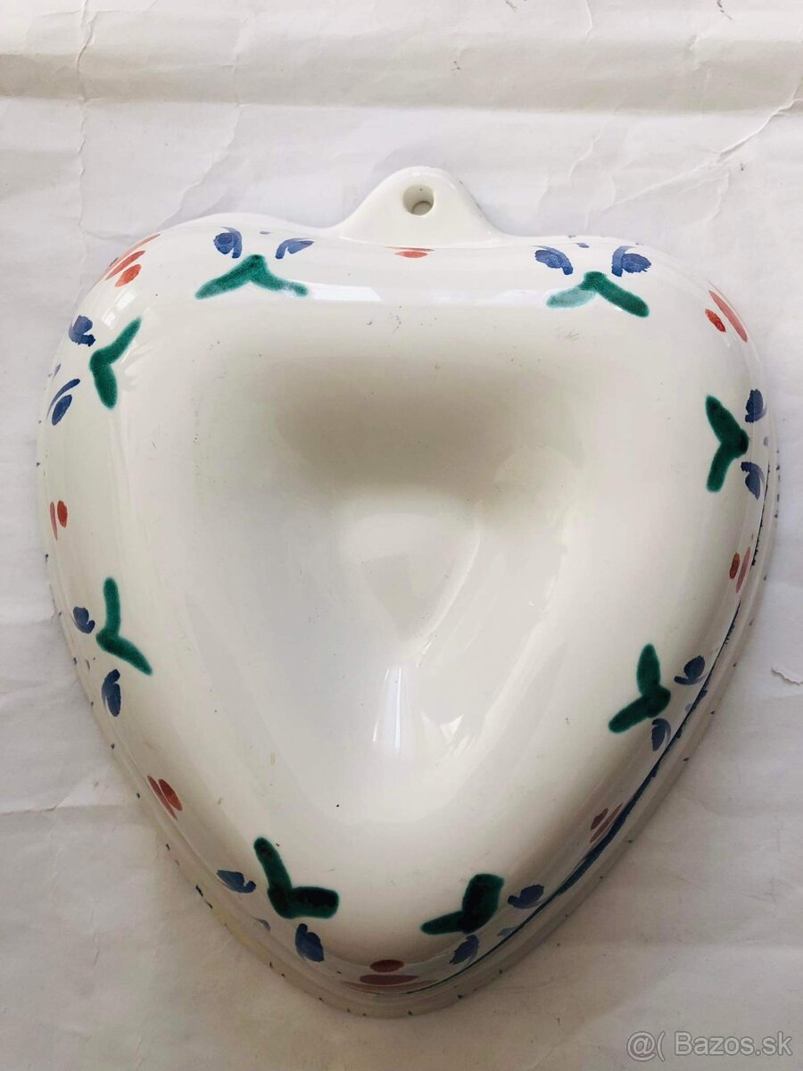 Rucne malovana keramicka zavesna forna srdce - 5