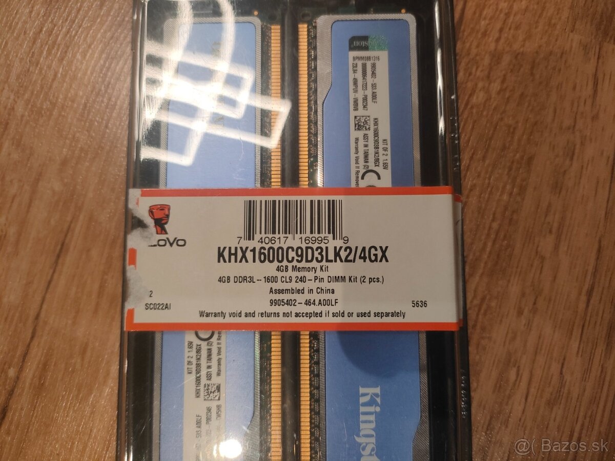Pamäť RAM Kingston 2x 4GB Hyper X - 5
