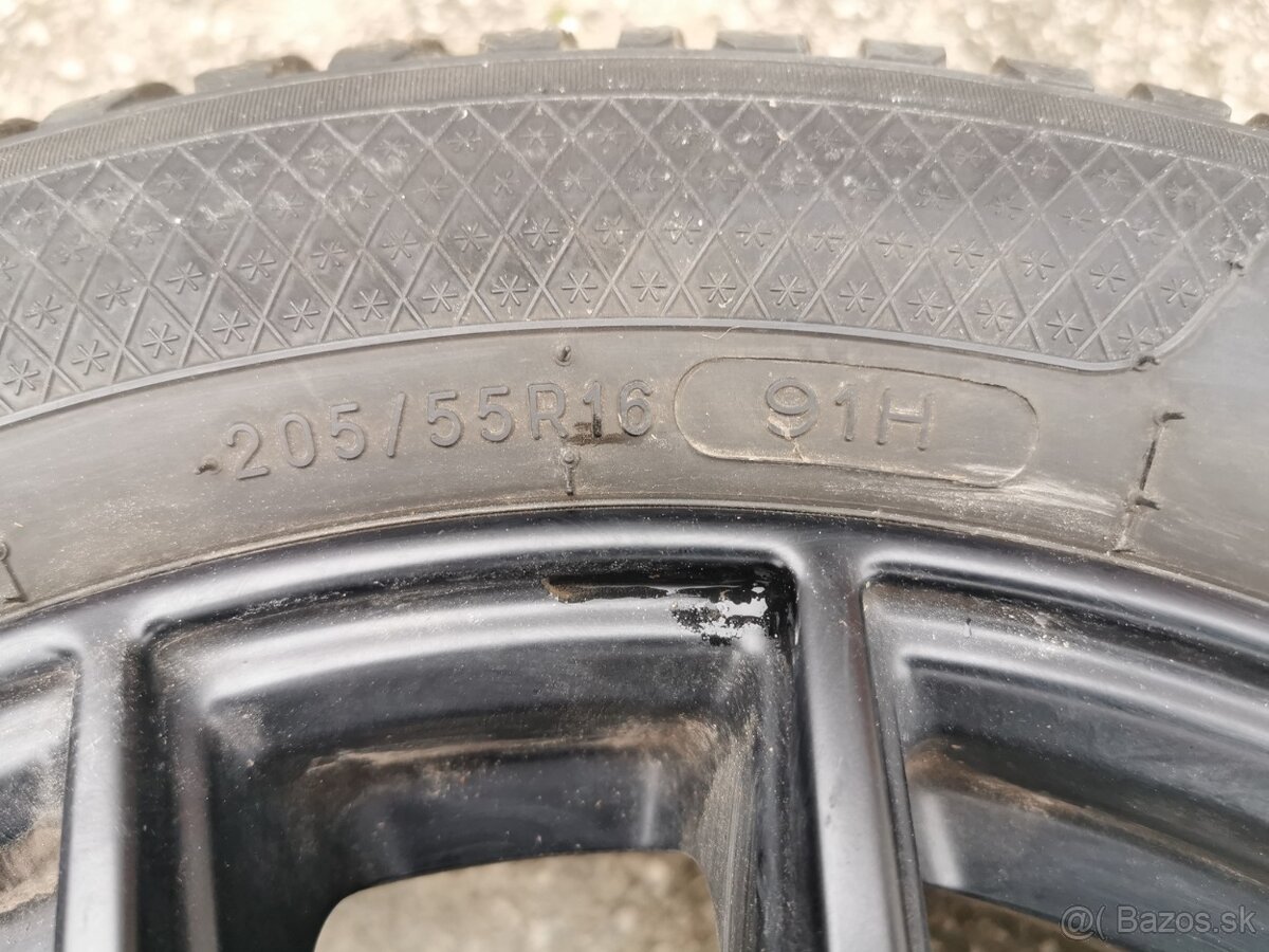 2 r. sada 7mm - elektrony+zimne, 205/55/R16, 5x114,3 - 5