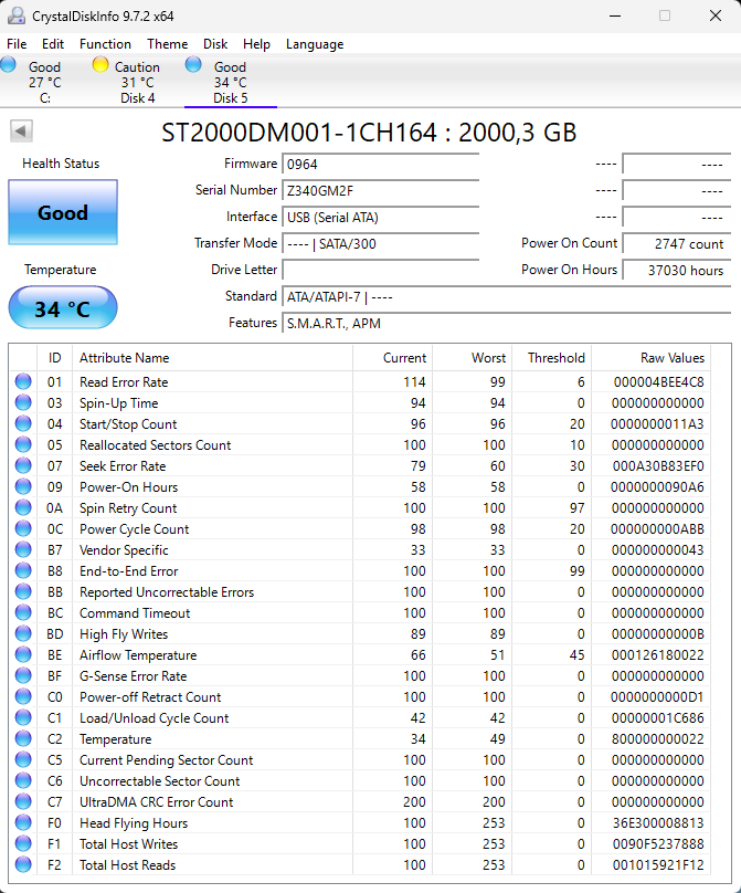 2.5" / 3.5" 160GB, 250GB, 1TB, 2TB HDD - 5