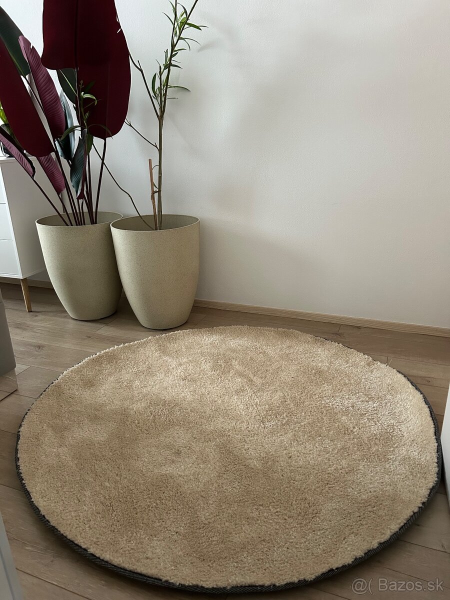 Kruhový koberec Béžový - 5