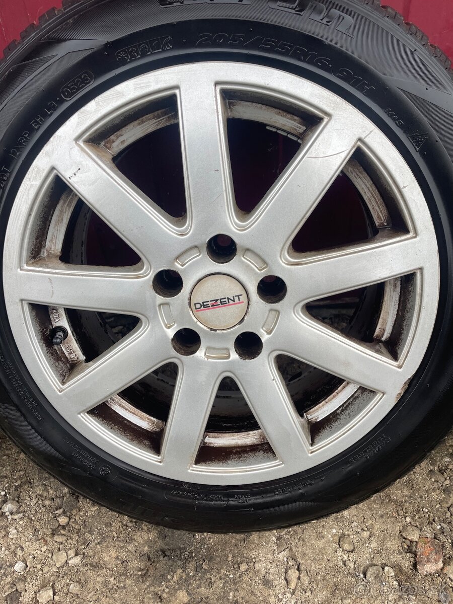 Predám R16 alu disky s pneu - 5