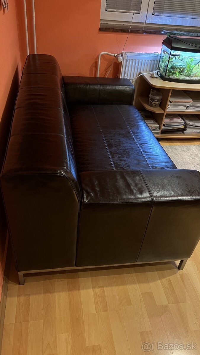 IKEA Kožená 2 pohovka/sedačka - 5