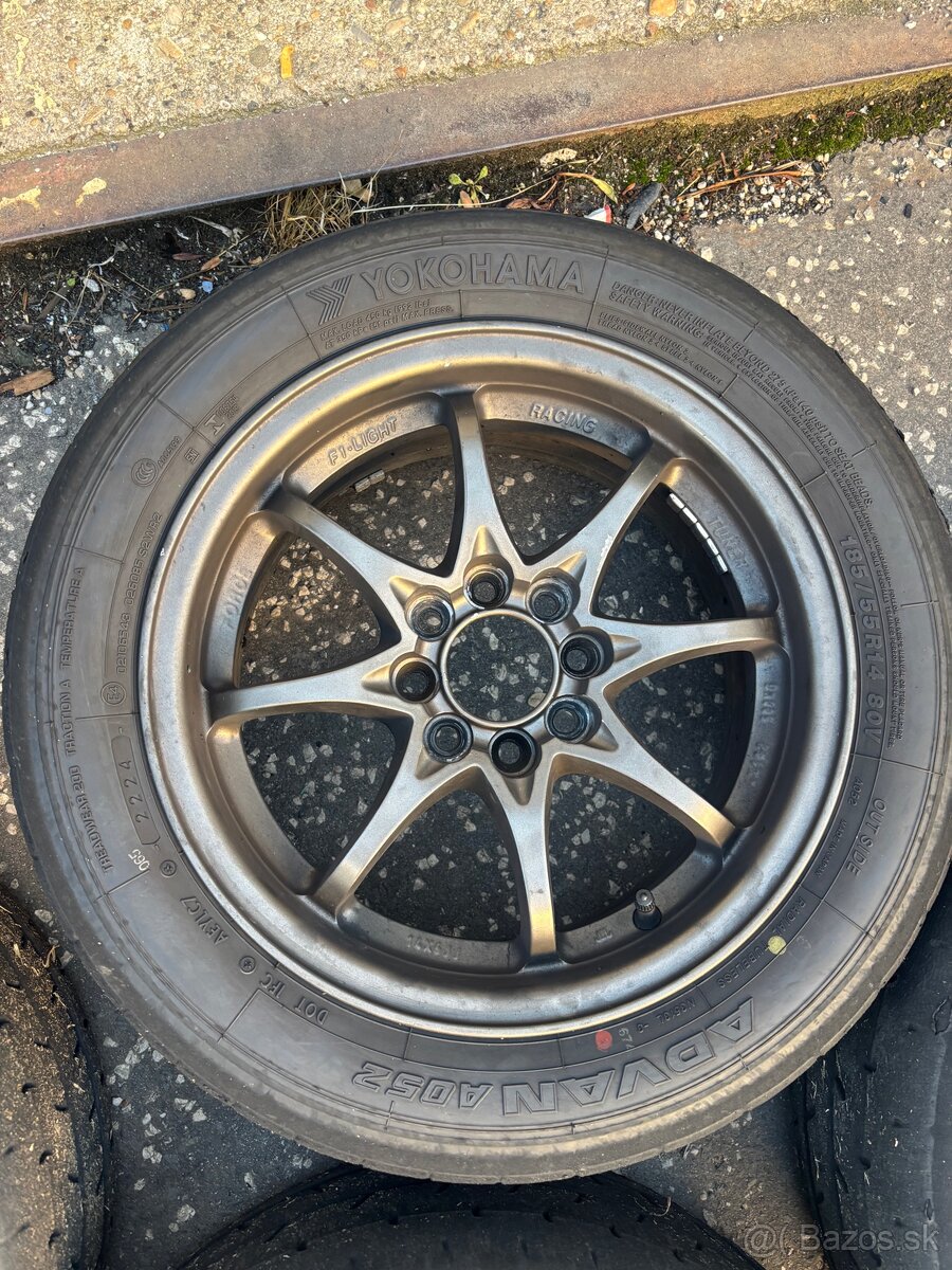 kyowa racing 4x100 r14 + yokohama a052 185/55r14 - 5