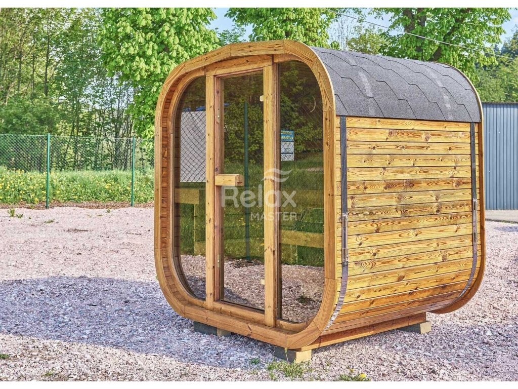 Sauna CUBE MIDI z termo dřeva - 5