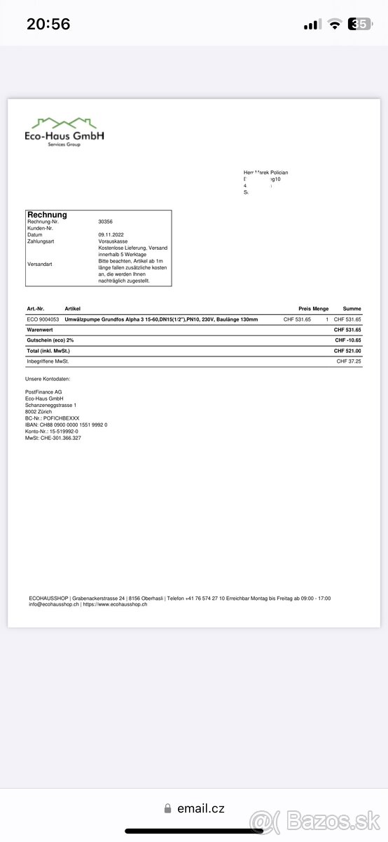 Cerpadlo Grundfos Alpha 3 15-40 130 - 5
