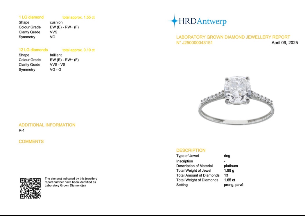 Diamantový prsteň 1.65ct - 5