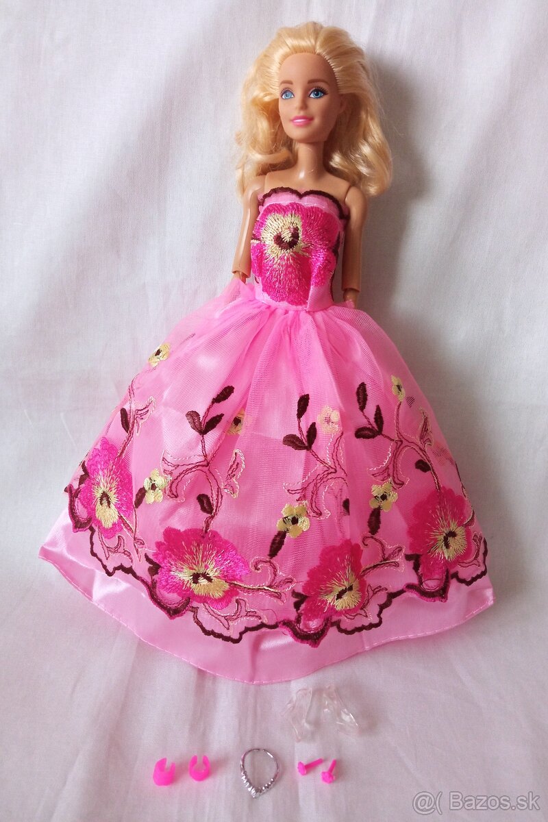 Dlhé Barbie šaty s doplnkami - 5