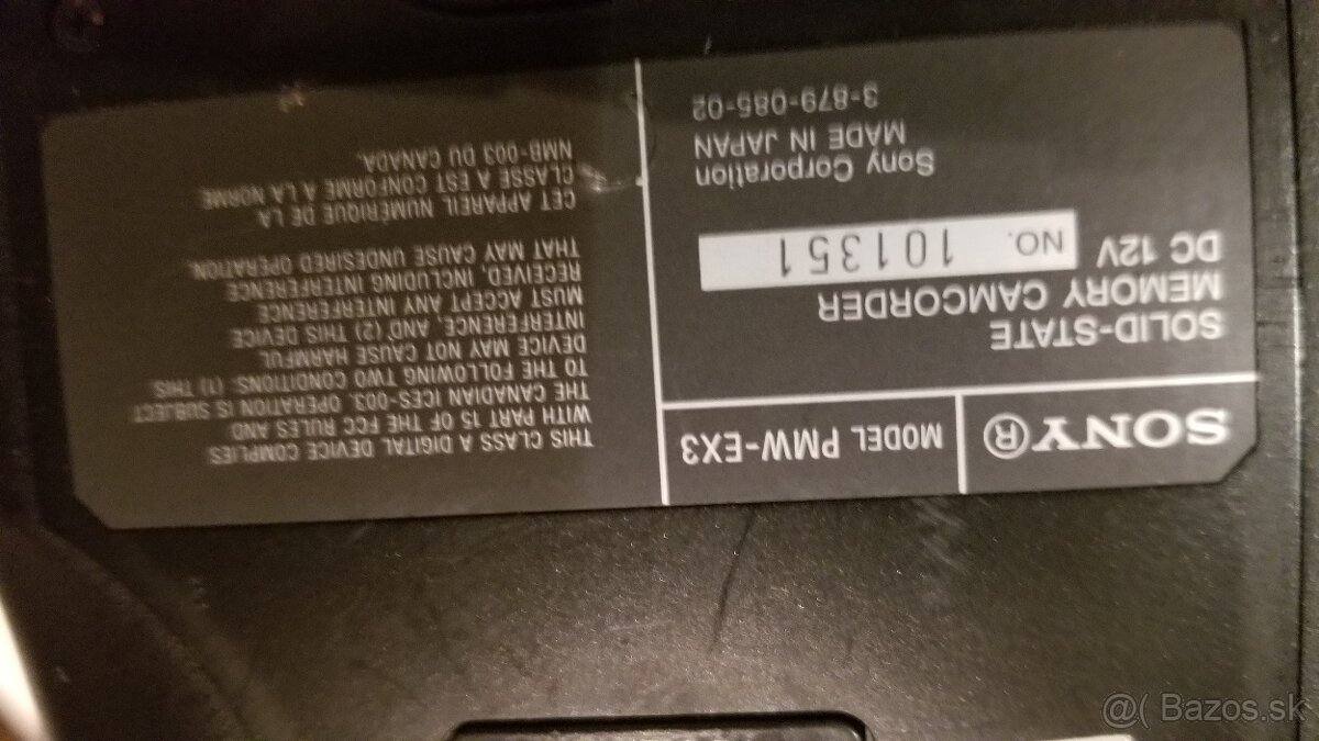 Sony PMW-EX3 Videokamera a stativ - 5