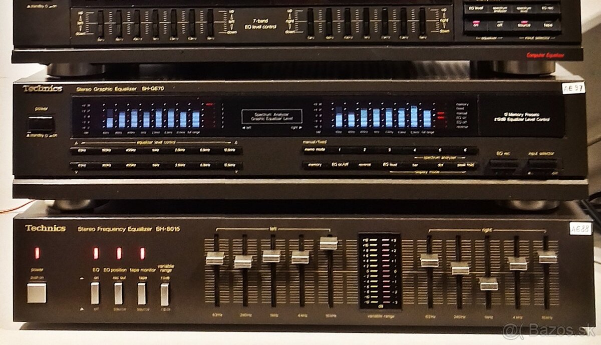 SERIA = 5x Equalizer TECHNICS, antracit, vyroba JAPAN = Eq5 - 5