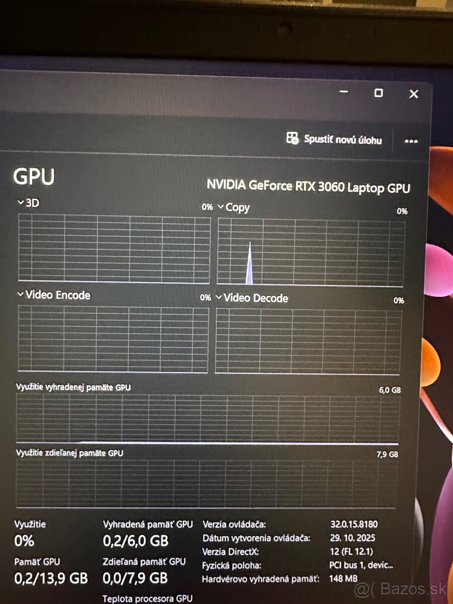 RTX 3060 MSI GF65 Thin herny notebook - 5