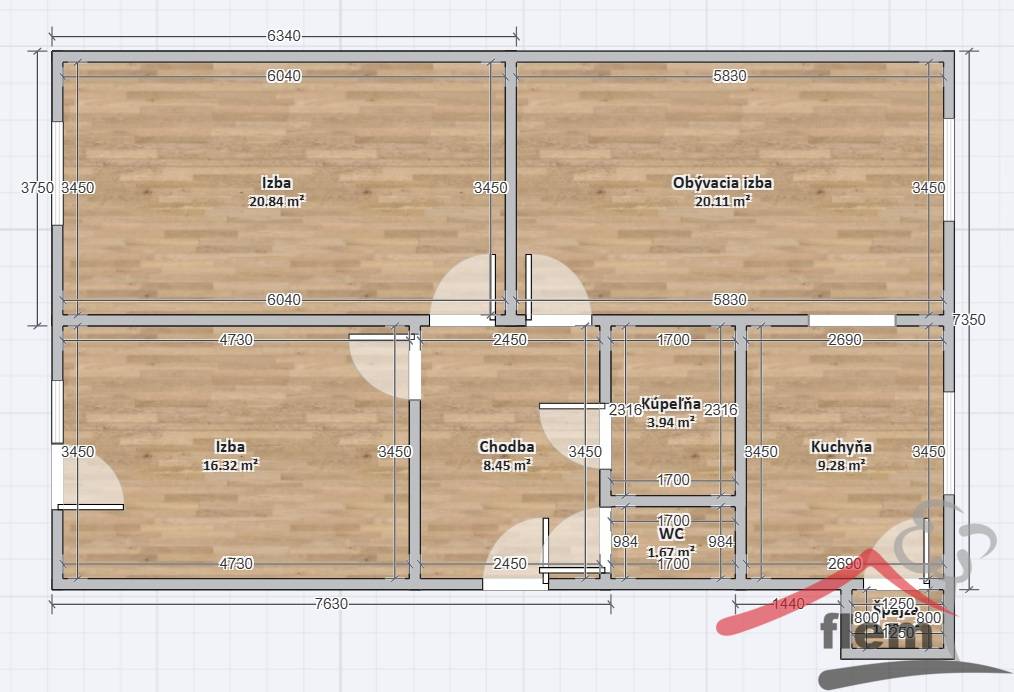 3-izbový byt na predaj, Vráble – sídl. Lúky, 84 m2 - 5