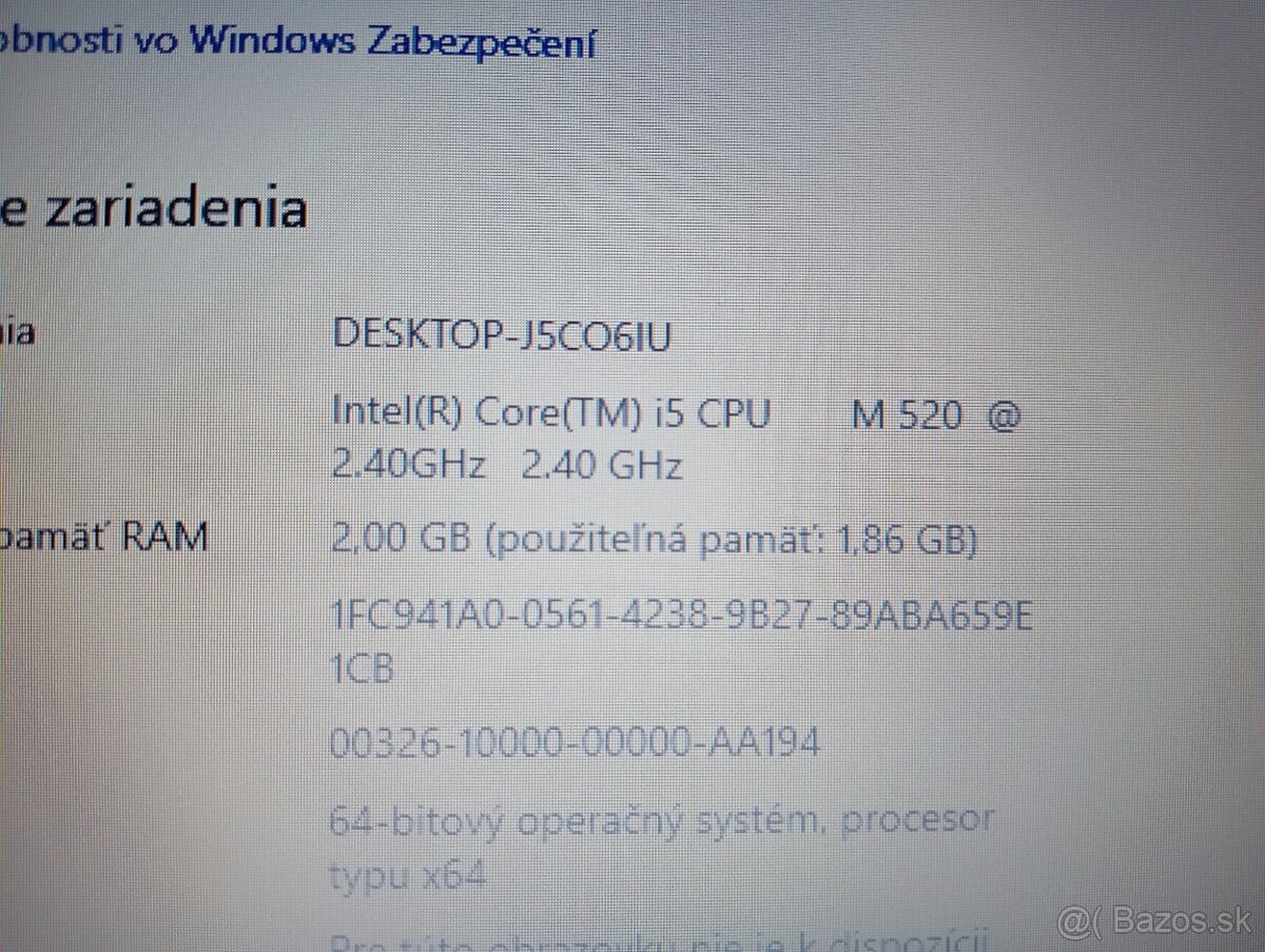 rozpredám funkčný notebook Dell latitude e6510 - 5