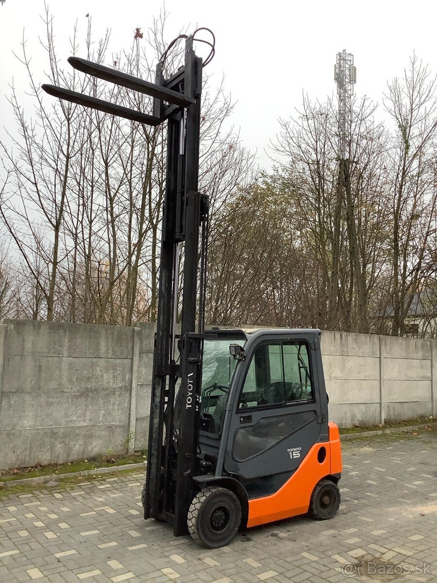 Toyota 8FGF15 LPG, Triplex 4,3 m, Kabína, 2018 - 5