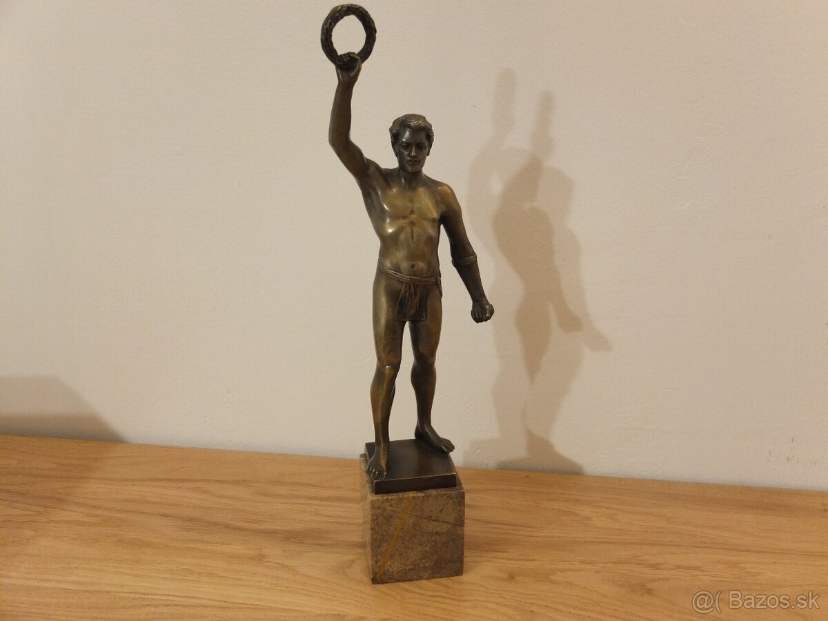 BRONZOVÁ POSTAVA-HANS KECK KOLEM 1900 - 5