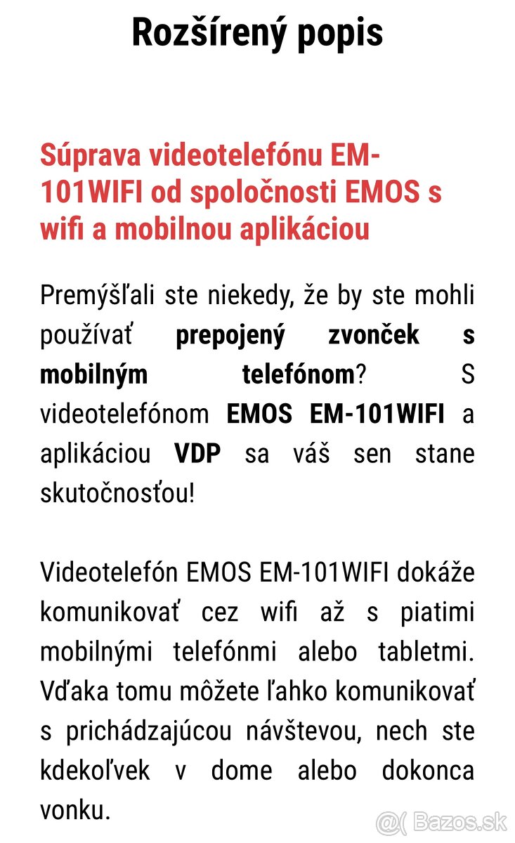 Videovratnik EMOS 101 wifi - 5